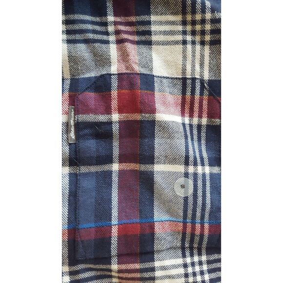 Eddie Bauer Mens Plain Classic cut Flannel Shirt, size S hunt‎ outdoors active - Picture 3 of 7